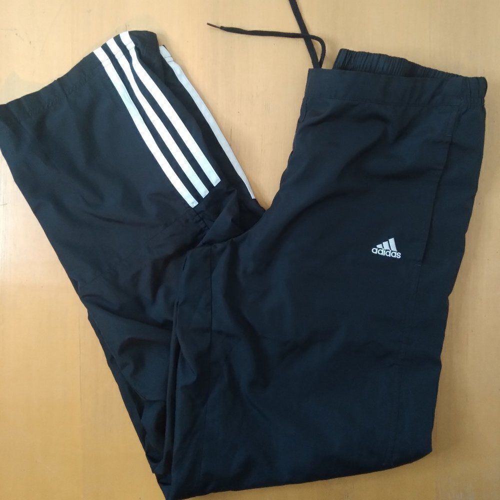 Adidas 3 Stripe Mesh Lined Wind Pants Jogger Trainers